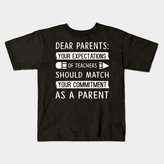 Your Commitment As A Parent Kids T-Shirt by Simpsonfft